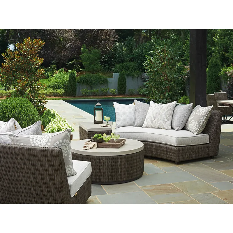 Cypress Point Ocean Terrace Curved Sectional Armless Sofa
