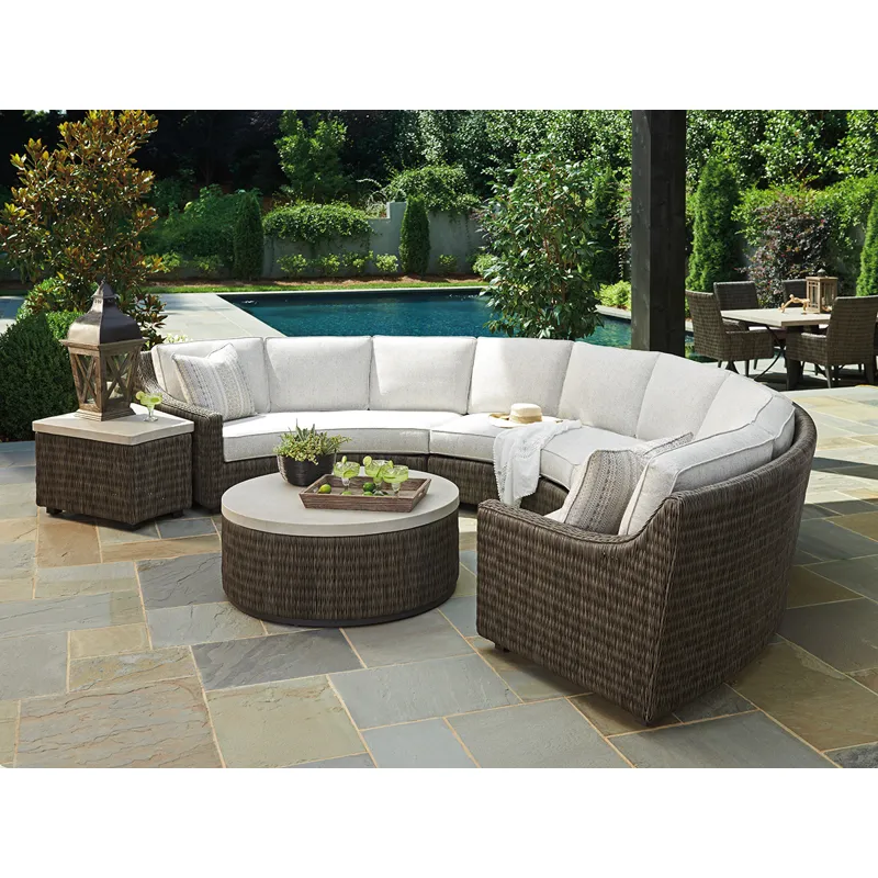 Cypress Point Ocean Terrace Curved Sectional Armless Sofa