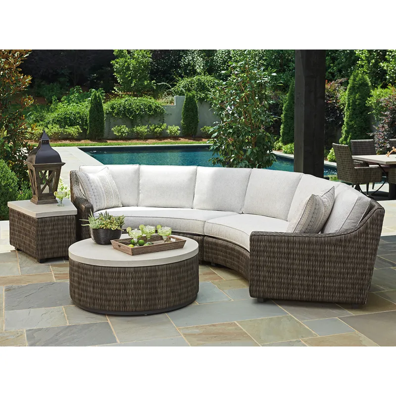 Cypress Point Ocean Terrace Curved Sectional Armless Sofa