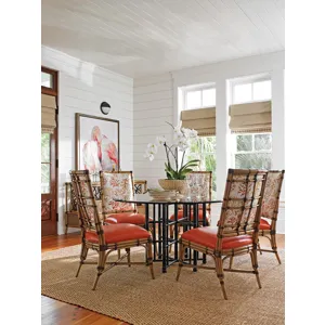 Twin Palms Stellaris Dining Table With 54 Inch Glass Top