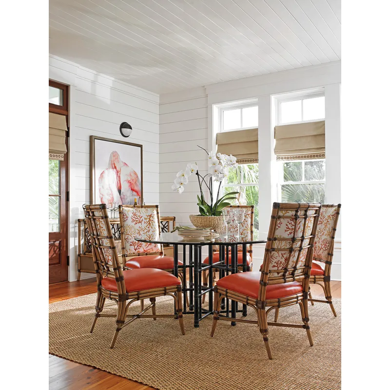 Twin Palms Stellaris Dining Table With 54 Inch Glass Top