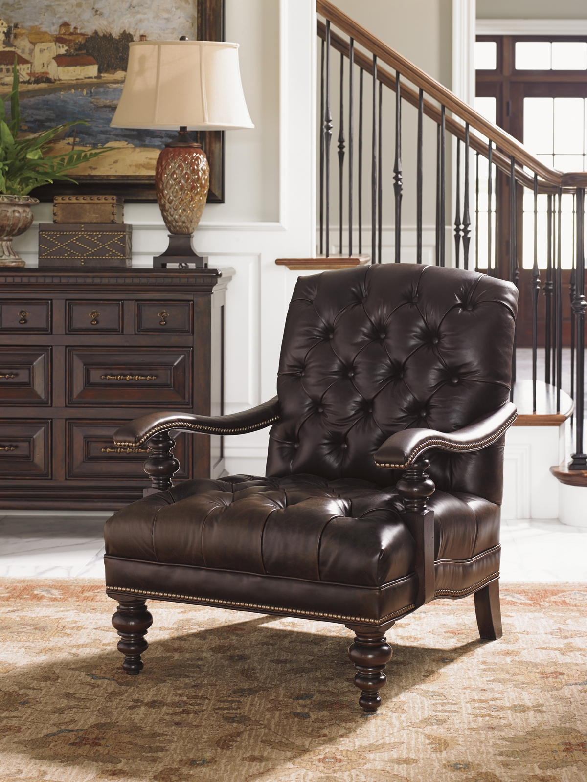 tommy bahama leather chair