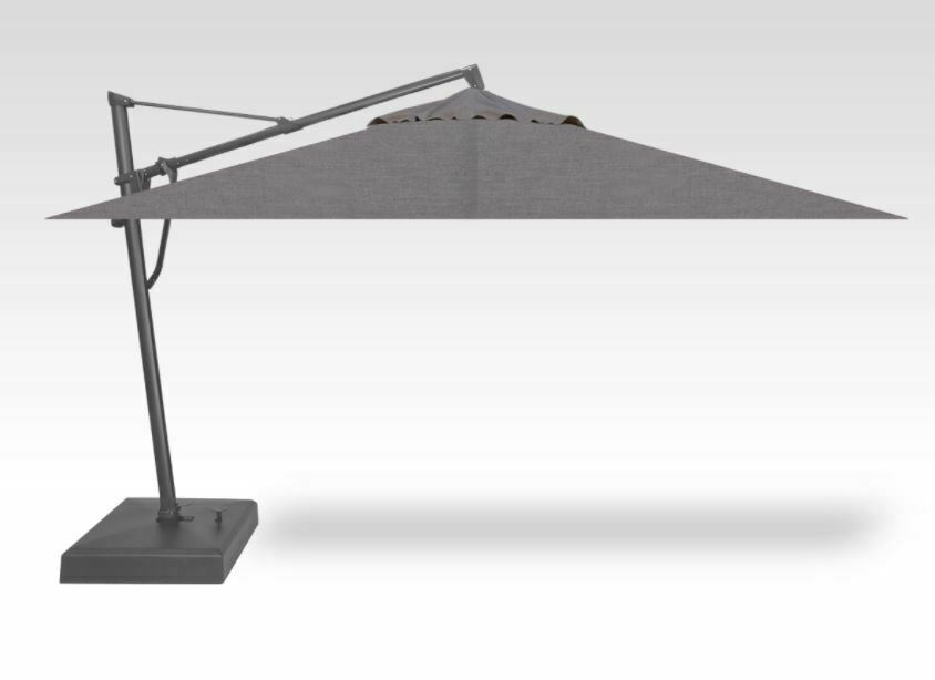 Cantilever AKZ Plus Umbrella & Base Bliss Pebble w/Anthracite AKZPRT