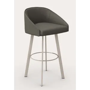 Live Counter Swivel Stool w/Rectangular Metal Legs