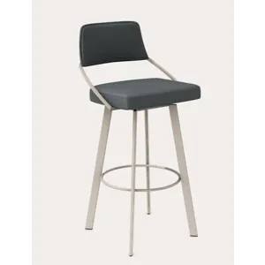 Wish Counter Swivel Stool w/Rectangular Metal Legs