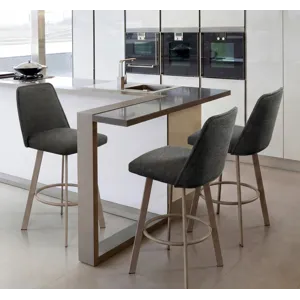 Sofia Counter Swivel Stool w/Rectangular Metal Legs