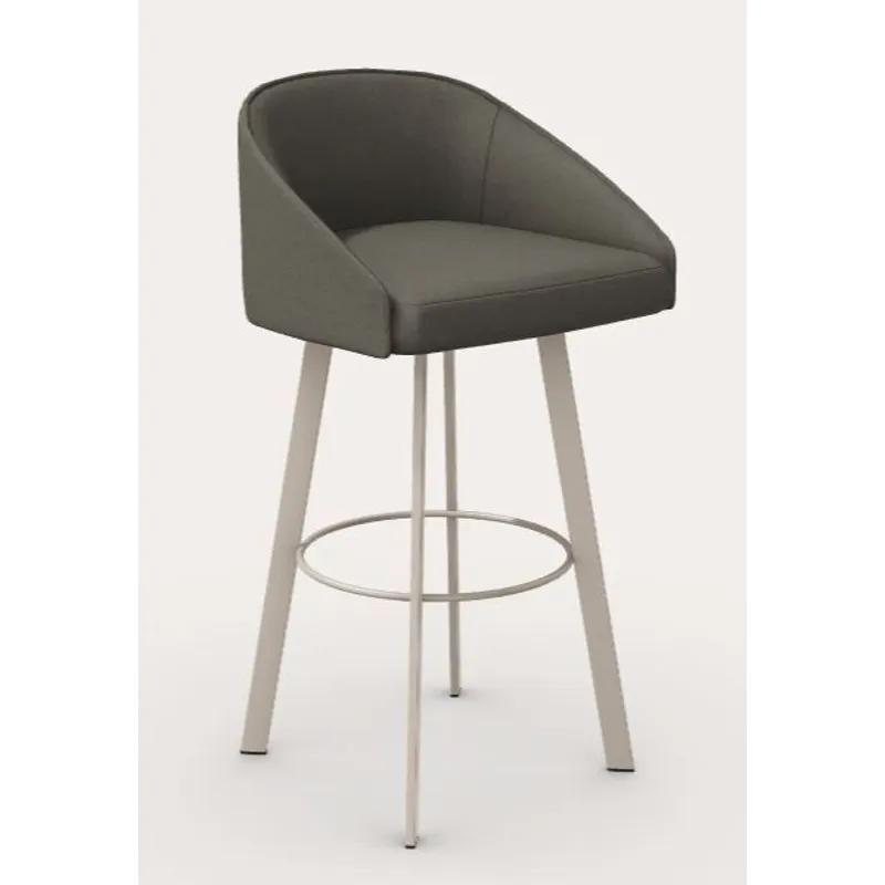 Live Counter Swivel Stool w/Rectangular Metal Legs