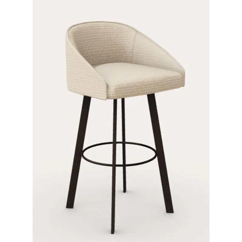 Live Counter Swivel Stool w/Rectangular Metal Legs