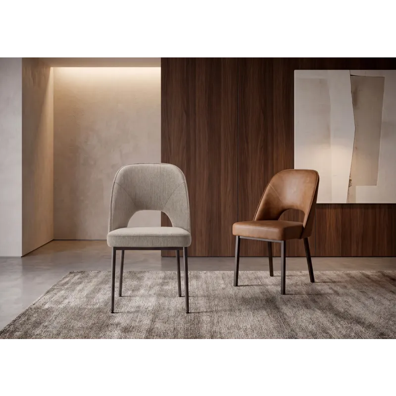 Mia Chair w/Round Wood Legs