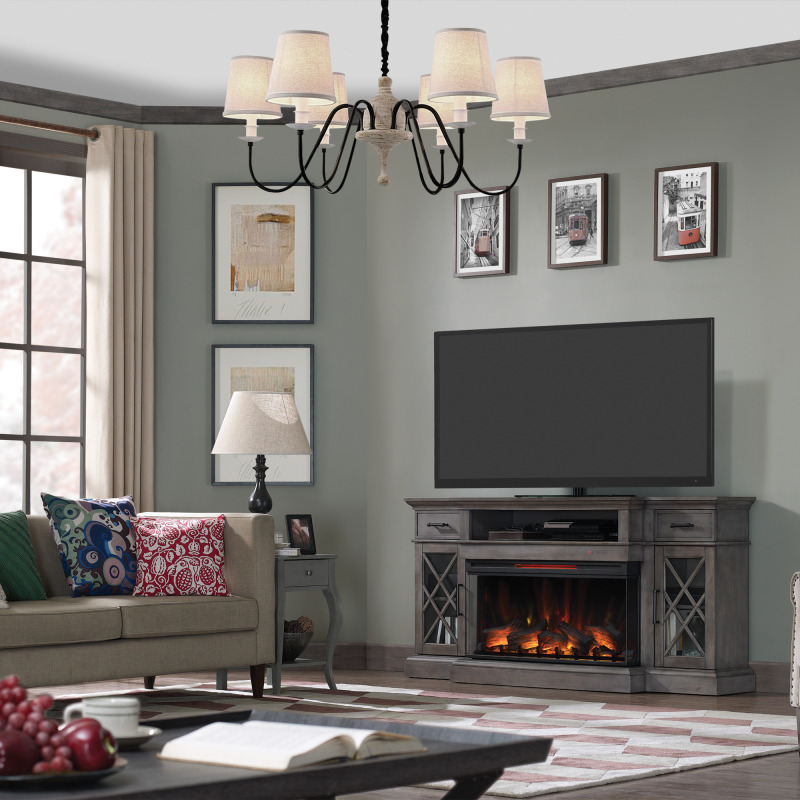 Hamilton™ TV Stand With ClassicFlame® PanoGlow™ Electric Fireplace