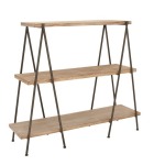 Wood Metal 3 Tier Shelf