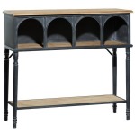 Metal Wood Console Table