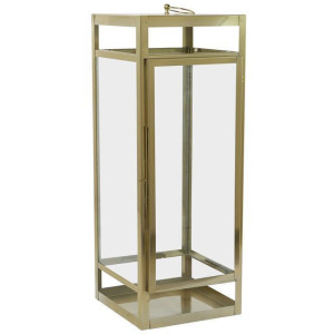 Gold Pillar Candle Lantern