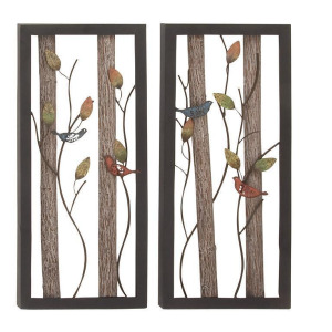 Black Metal Bird Wall Decor - 2 Assorted