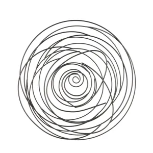 Black Metal Abstract Round Overlapping Lines Home Wall Decor, 36" x 1" x 36"