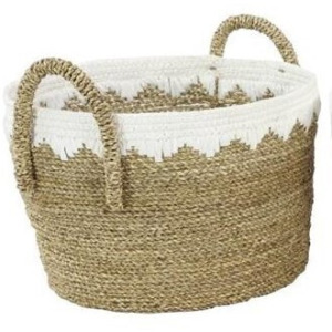 Brown Sea Grass Natural Storage Basket - Large