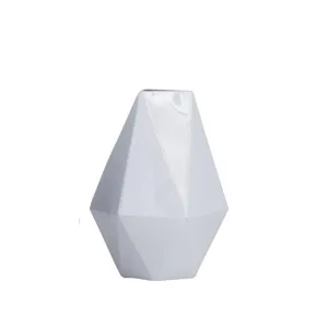 Cosmoliving by Cosmopolitan White Iron Contemporary Vase - Medium