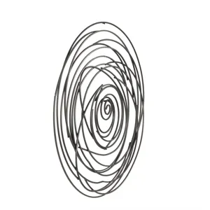 Black Metal Abstract Round Overlapping Lines Home Wall Decor, 36" x 1" x 36"