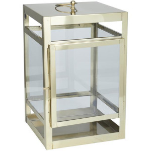Gold Pillar Candle Lantern
