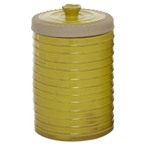 Yellow Ceramic Decorative Jar - Large