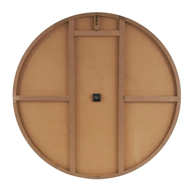 Black Wood Large Decorative Wall Clock with Gold Hands &amp; Number
