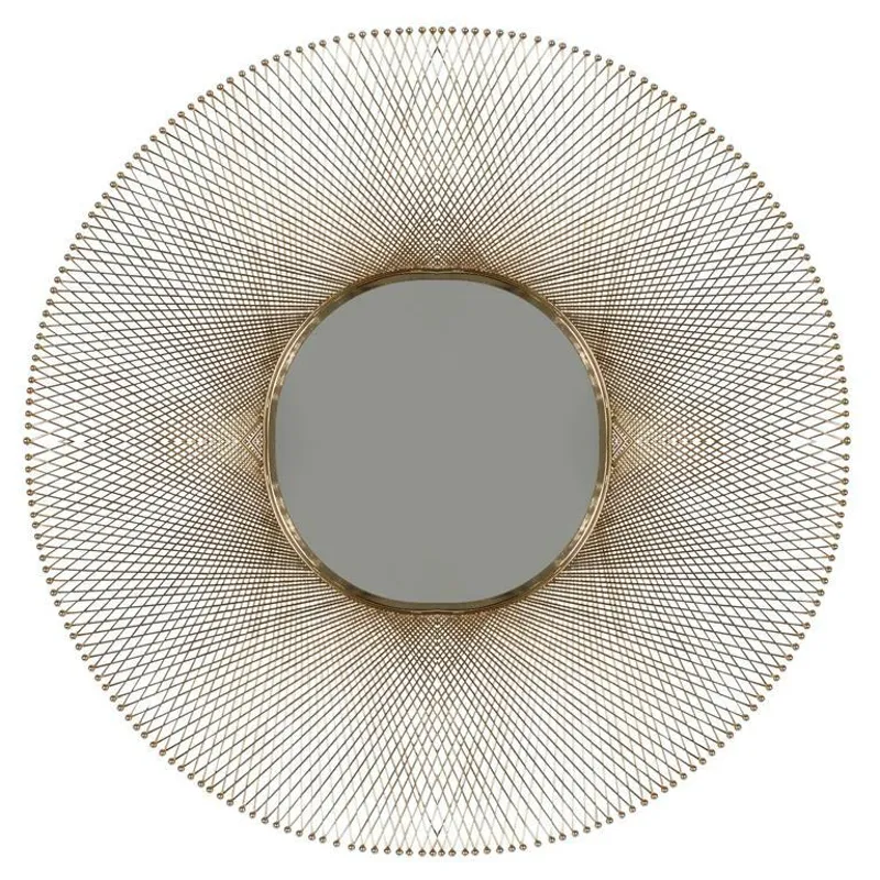Gold Modern Metal Wall Mirror