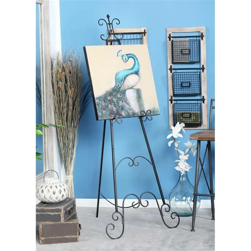 Black Metal Traditional Easel