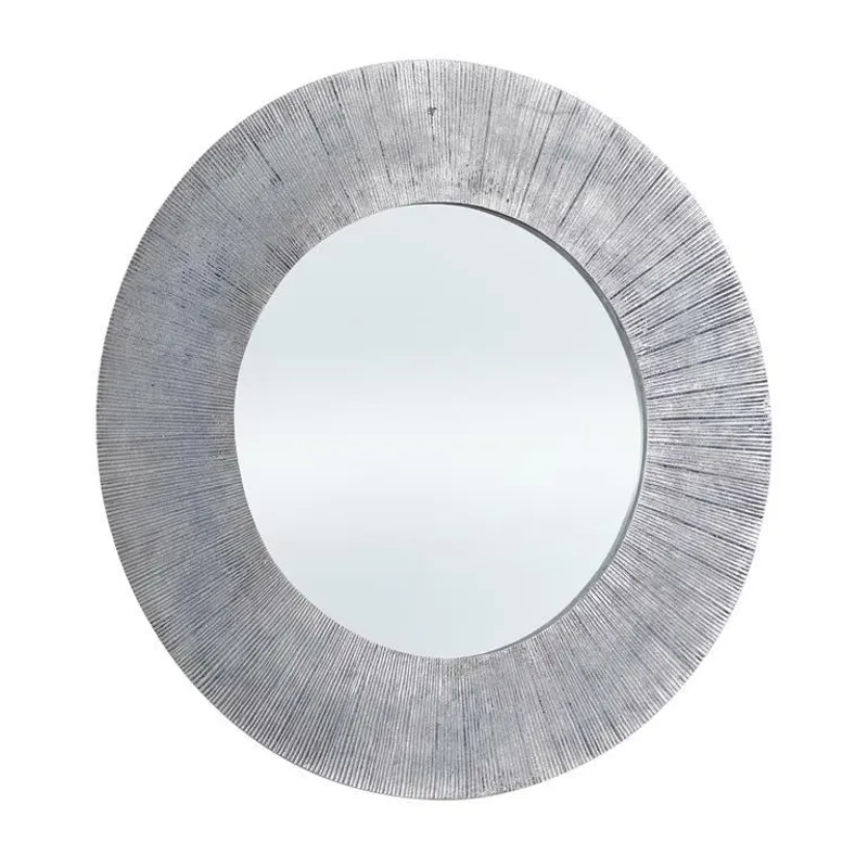 Grey Modern Aluminum Wall Mirror