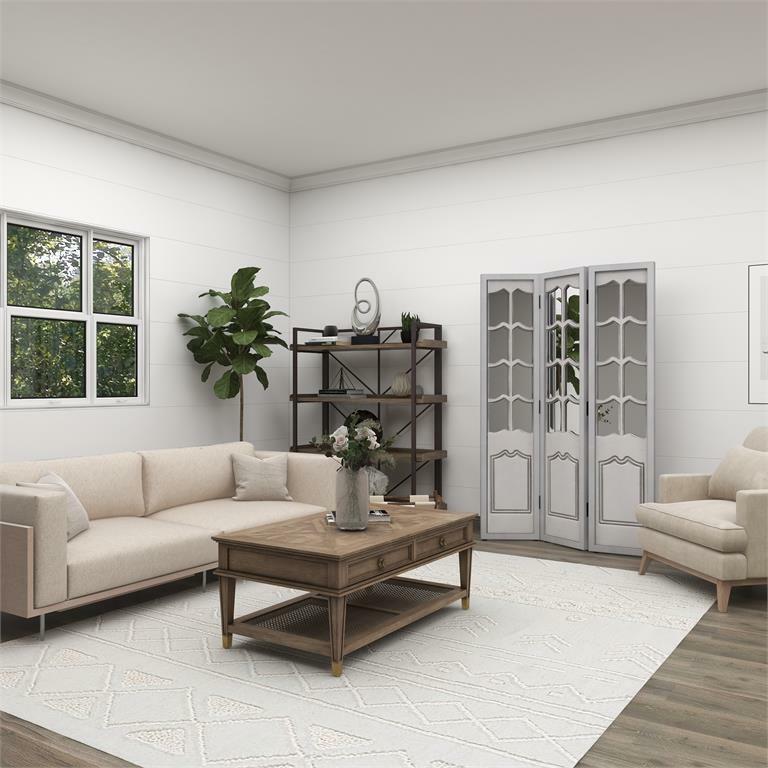 White Wood Farmhouse Room Divider Screen 98181 by UMA Enterprise at