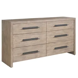 Boulder Six Drawer Dresser - Silo with a white background