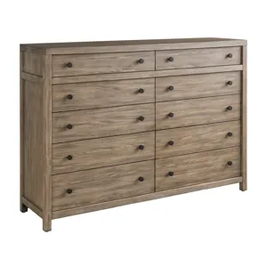 Boulder Ten Drawer Dresser - Silo with a white background
