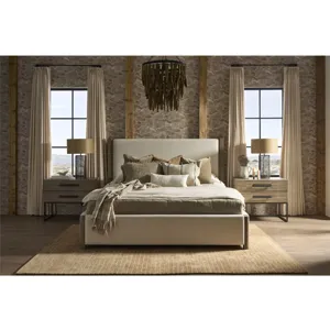 Boulder Metal Base Nightstand - Multiple item room scene