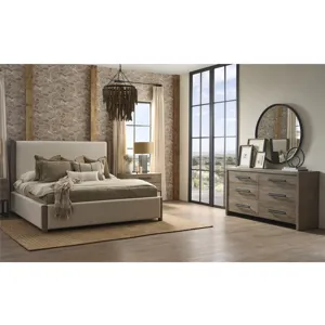 Boulder Upholstered Bed King - Multiple item room scene