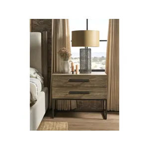 Boulder Metal Base Nightstand - Multiple item room scene