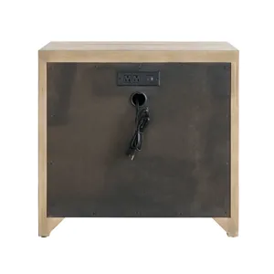 Boulder Three Drawer Nightstand - Silo with a white background