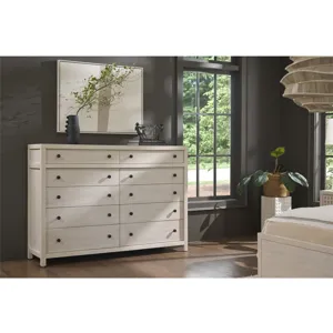 River Rock Ten Drawer Dresser - Multiple item room scene