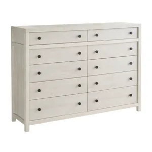 River Rock Ten Drawer Dresser - Silo with a white background
