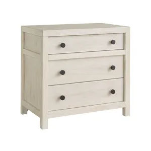 River Rock Three Drawer Nightstand - Silo with a white background