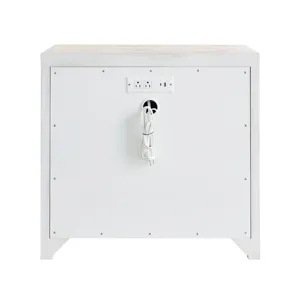 River Rock Three Drawer Nightstand - Silo with a white background