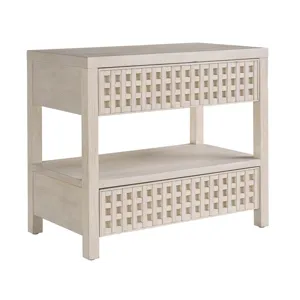 River Rock Nightstand - Silo with a white background