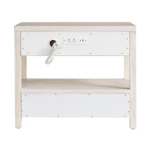 River Rock Nightstand - Silo with a white background