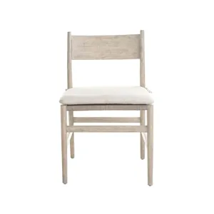 River Rock Wood Back Side Chair - Silo with a white background