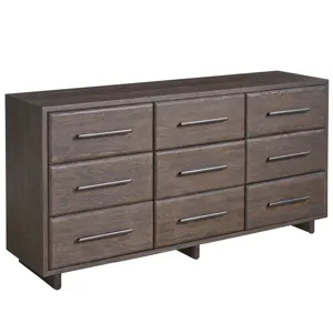 Sable Nine Drawer Dresser - Silo with a white background