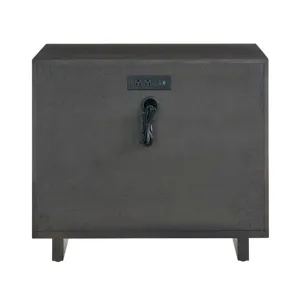 Sable Three Drawer Nightstand - Silo with a white background