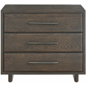Modern Sable Three Drawer Nightstand