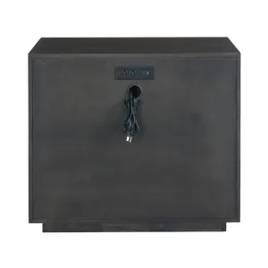 Sable Plinth Nightstand - Silo with a white background