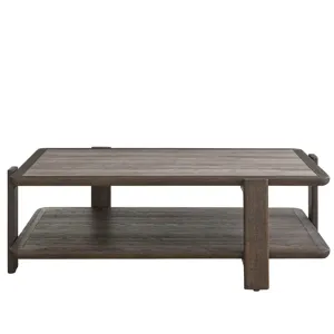 Modern Sable and Stone Cocktail Table