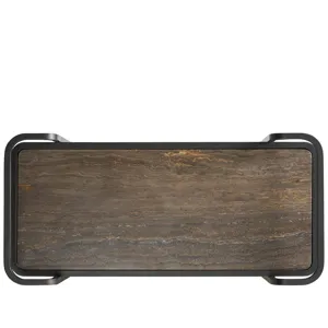 Modern Smoked Bronze Bar Cart