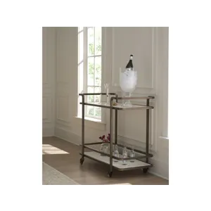 Modern Aged Gold Bar Cart