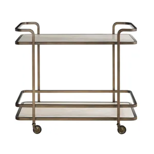 Modern Aged Gold Bar Cart